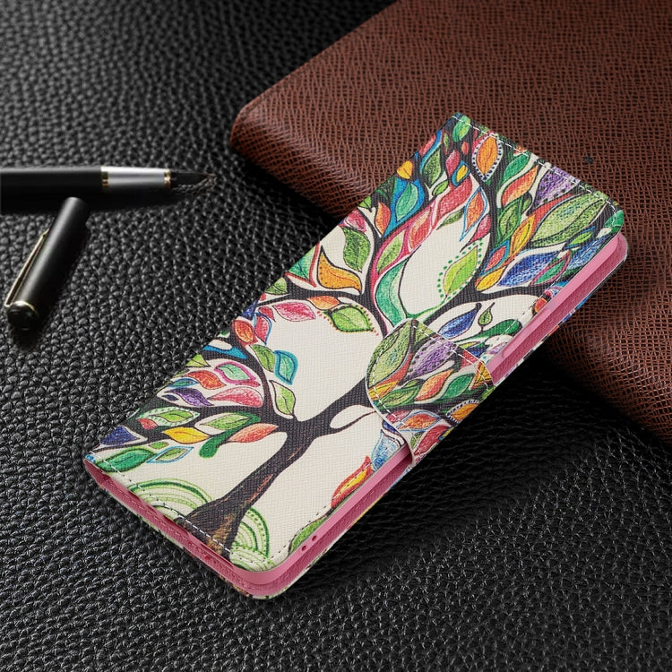 For OPPO Realme C15 / C12 / C25 Colored Drawing Pattern Horizontal Flip Leather Case with Holder & Card Slots & Wallet