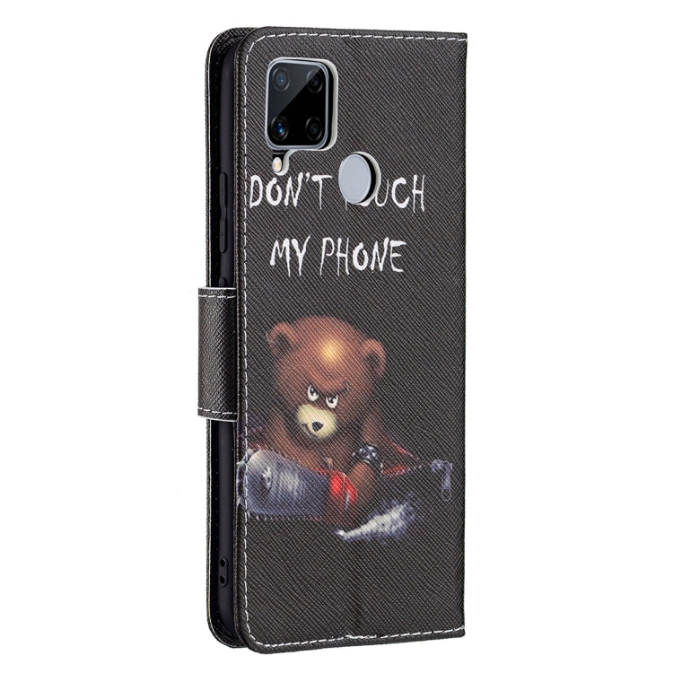 For OPPO Realme C15 / C12 / C25 Colored Drawing Pattern Horizontal Flip Leather Case with Holder & Card Slots & Wallet