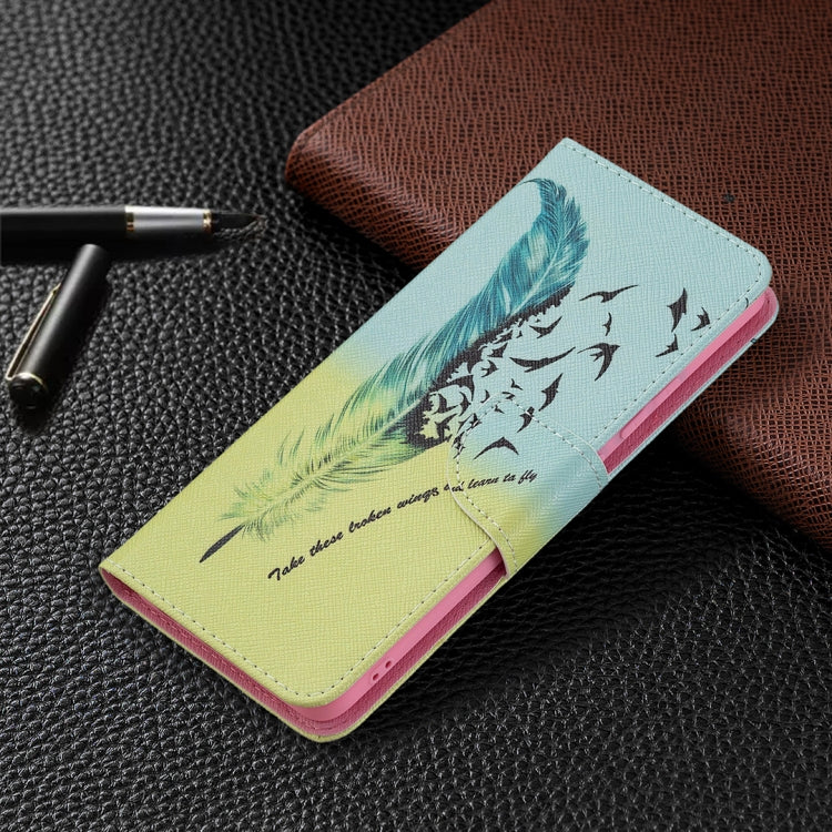 For OPPO Realme C15 / C12 / C25 Colored Drawing Pattern Horizontal Flip Leather Case with Holder & Card Slots & Wallet