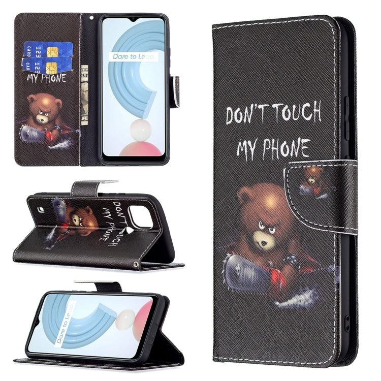 For OPPO Realme C21 / C20 Colored Drawing Pattern Horizontal Flip Leather Case with Holder & Card Slots & Wallet