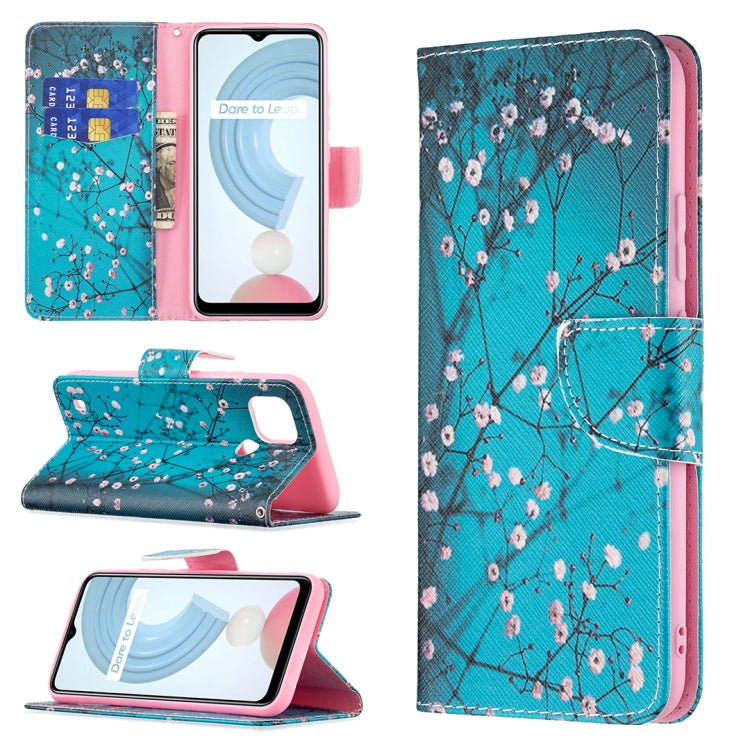 For OPPO Realme C21 / C20 Colored Drawing Pattern Horizontal Flip Leather Case with Holder & Card Slots & Wallet