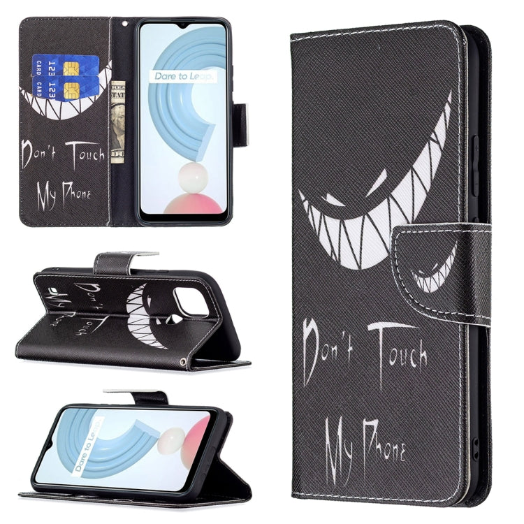 For OPPO Realme C21 / C20 Colored Drawing Pattern Horizontal Flip Leather Case with Holder & Card Slots & Wallet