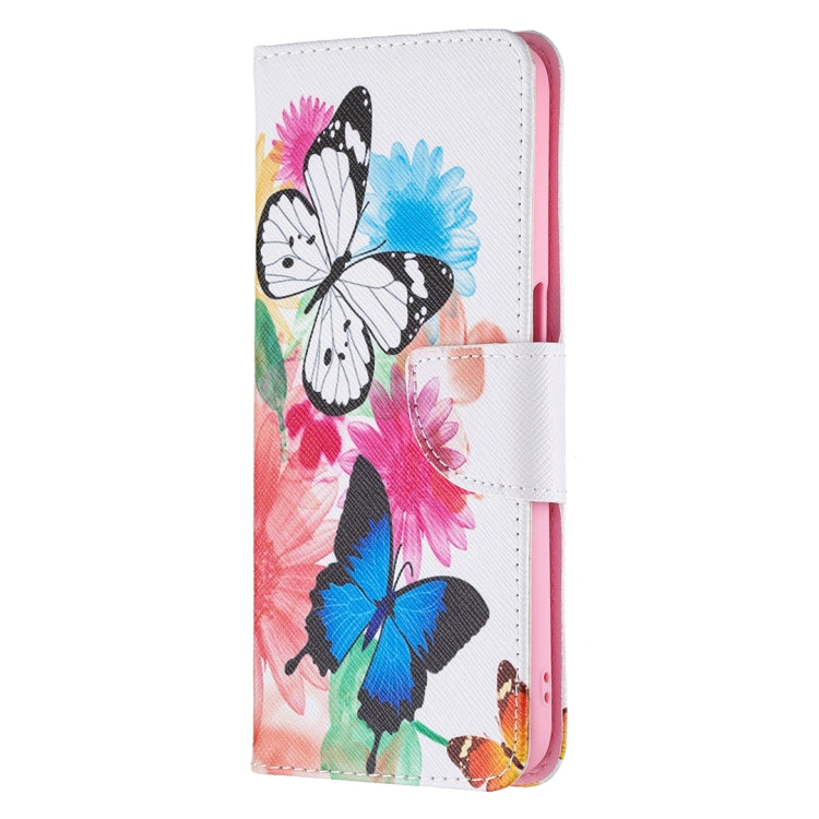 For OPPO Realme 8 5G / Realme V13 Colored Drawing Pattern Horizontal Flip Leather Case with Holder & Card Slots & Wallet