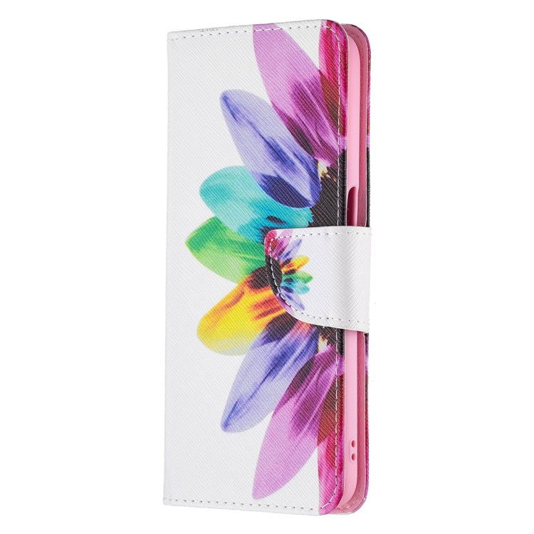 For OPPO Realme 8 5G / Realme V13 Colored Drawing Pattern Horizontal Flip Leather Case with Holder & Card Slots & Wallet