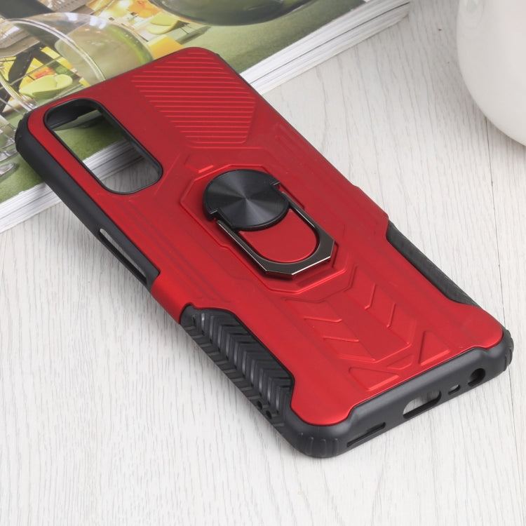 10 PCS Shield Armor PC+TPU Protective Case with 360 Degree Rotation Ring Holder For OPPO Realme 7