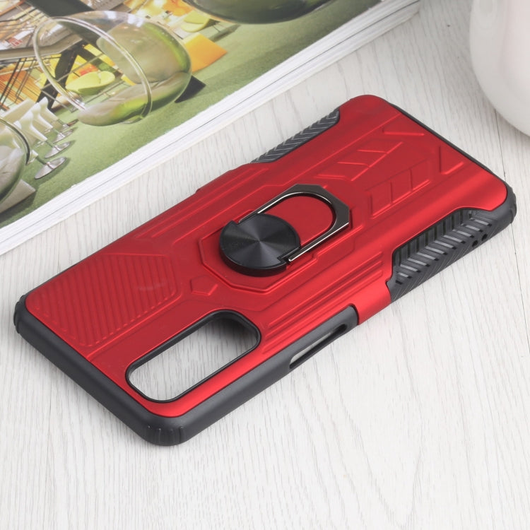 10 PCS Shield Armor PC+TPU Protective Case with 360 Degree Rotation Ring Holder For OPPO Realme 7