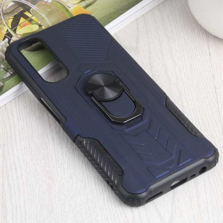 10 PCS Shield Armor PC+TPU Protective Case with 360 Degree Rotation Ring Holder For OPPO Realme 7