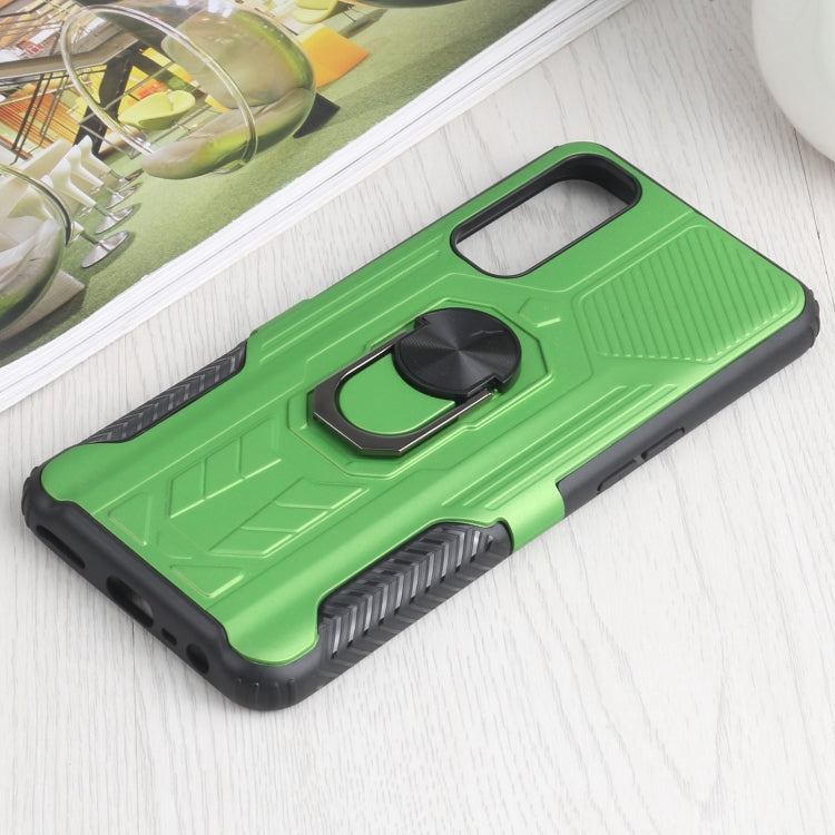 10 PCS Shield Armor PC+TPU Protective Case with 360 Degree Rotation Ring Holder For OPPO Realme 7