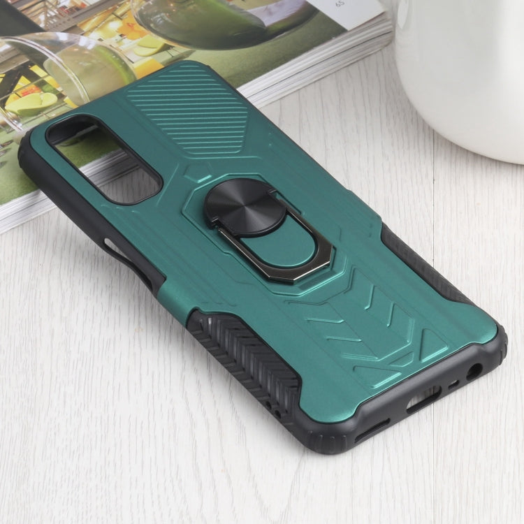 10 PCS Shield Armor PC+TPU Protective Case with 360 Degree Rotation Ring Holder For OPPO Realme 7