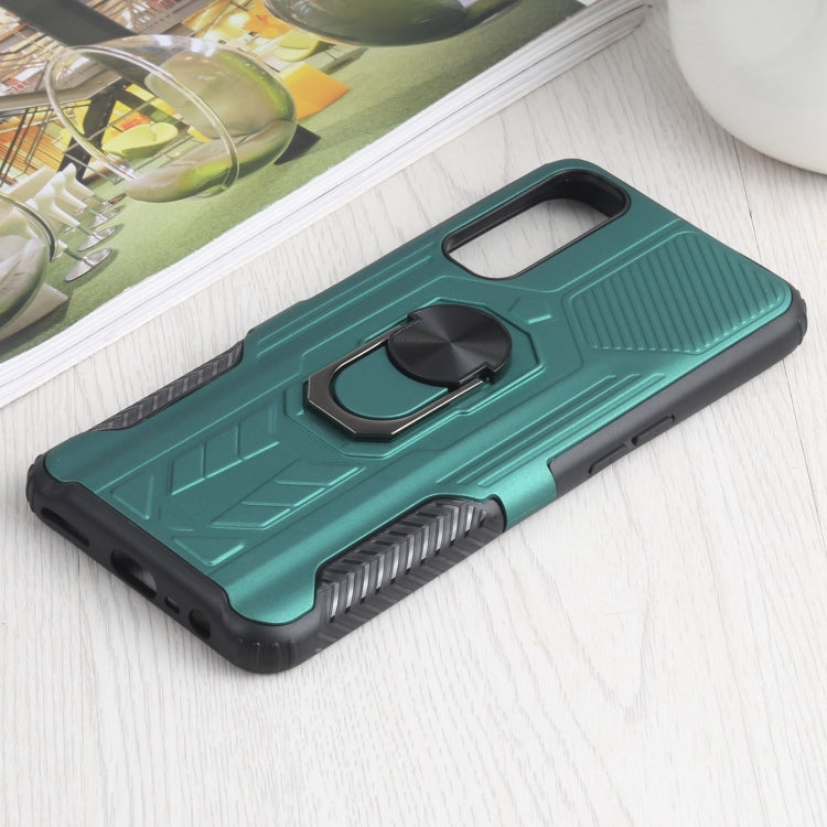 10 PCS Shield Armor PC+TPU Protective Case with 360 Degree Rotation Ring Holder For OPPO Realme 7