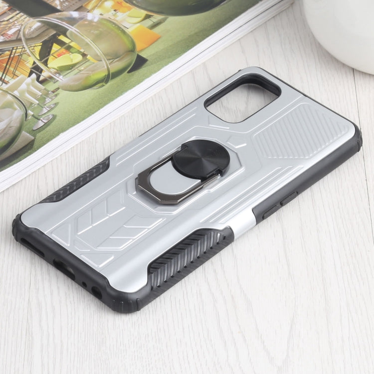 10 PCS Shield Armor PC+TPU Protective Case with 360 Degree Rotation Ring Holder For OPPO Realme 7 Pro