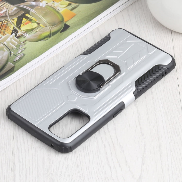 10 PCS Shield Armor PC+TPU Protective Case with 360 Degree Rotation Ring Holder For OPPO Realme 7 Pro