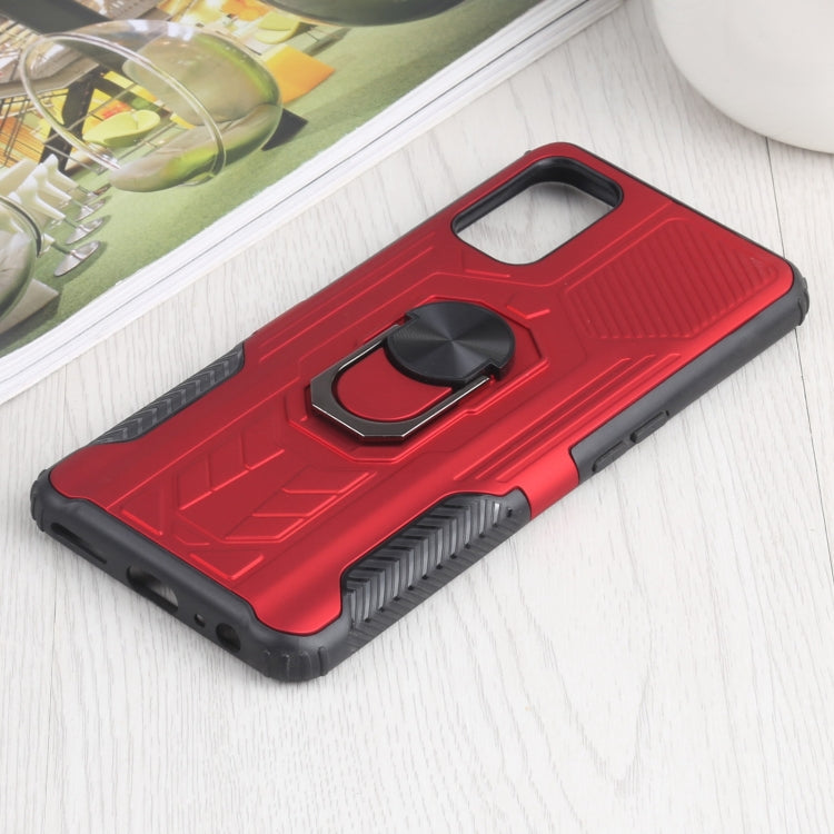 10 PCS Shield Armor PC+TPU Protective Case with 360 Degree Rotation Ring Holder For OPPO Realme 7 Pro