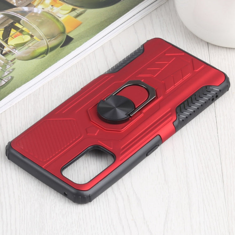 10 PCS Shield Armor PC+TPU Protective Case with 360 Degree Rotation Ring Holder For OPPO Realme 7 Pro