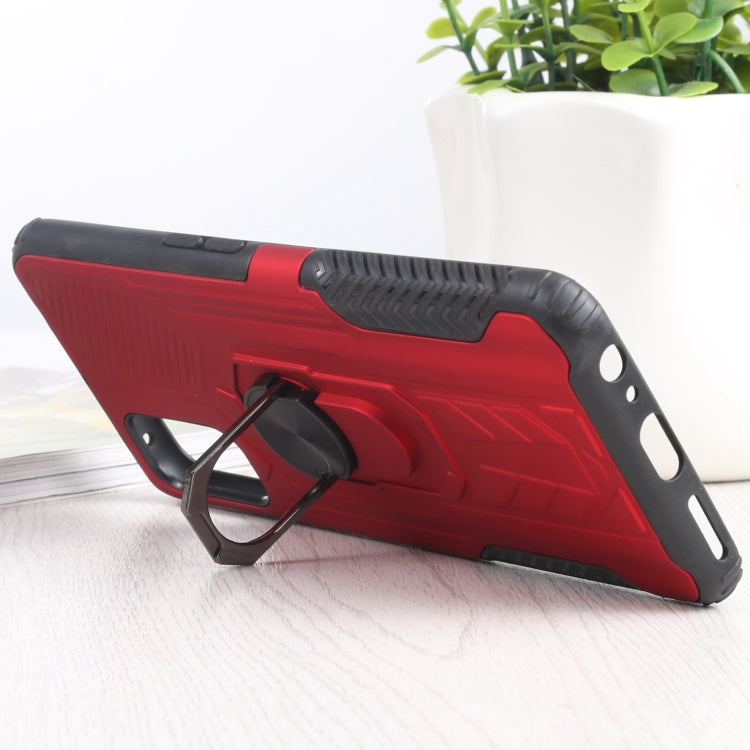 10 PCS Shield Armor PC+TPU Protective Case with 360 Degree Rotation Ring Holder For OPPO Realme 7 Pro