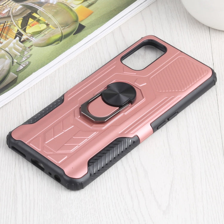 10 PCS Shield Armor PC+TPU Protective Case with 360 Degree Rotation Ring Holder For OPPO Realme 7 Pro