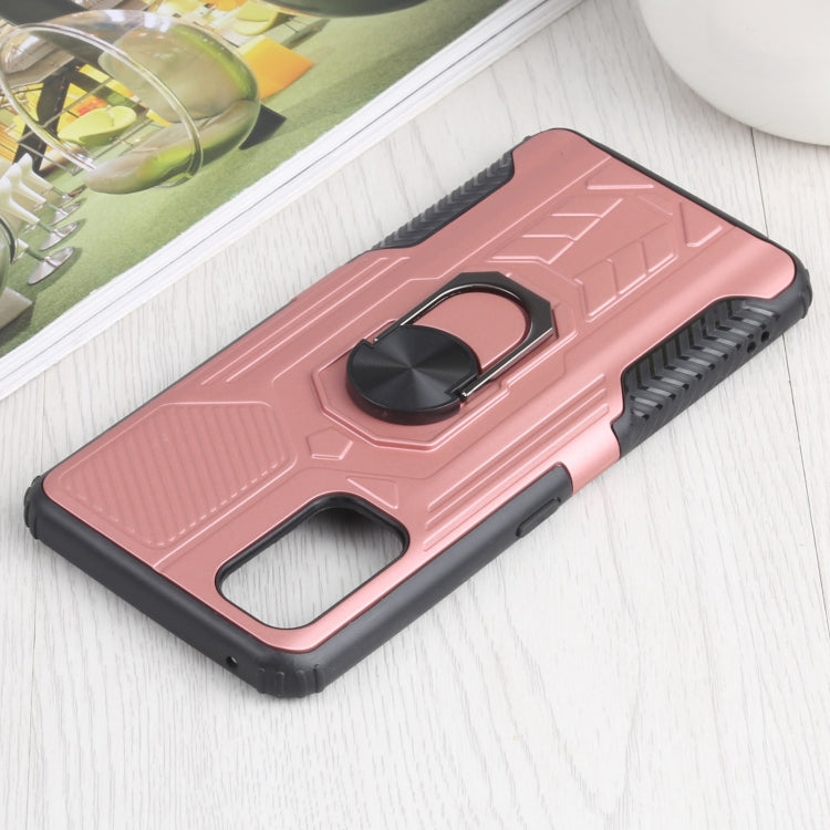 10 PCS Shield Armor PC+TPU Protective Case with 360 Degree Rotation Ring Holder For OPPO Realme 7 Pro