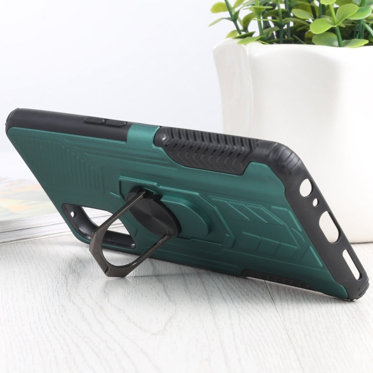 10 PCS Shield Armor PC+TPU Protective Case with 360 Degree Rotation Ring Holder For OPPO Realme 7 Pro