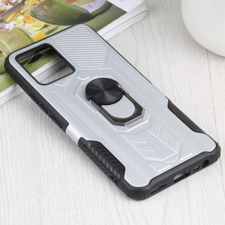 10 PCS Shield Armor PC+TPU Protective Case with 360 Degree Rotation Ring Holder For OPPO Realme 8 / 8 Pro