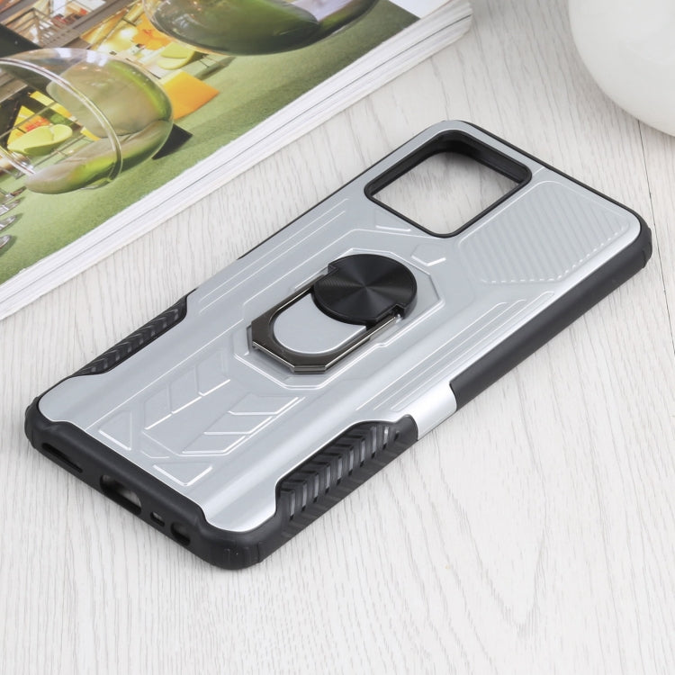 10 PCS Shield Armor PC+TPU Protective Case with 360 Degree Rotation Ring Holder For OPPO Realme 8 / 8 Pro