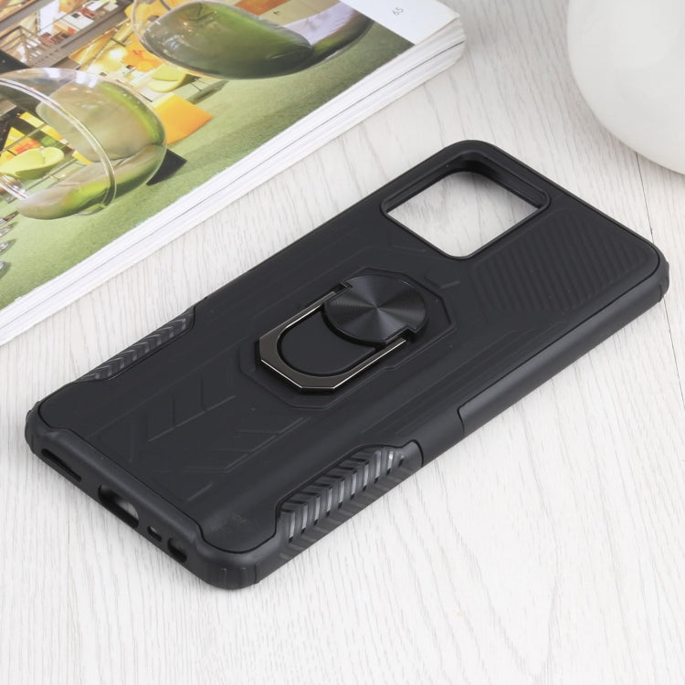 10 PCS Shield Armor PC+TPU Protective Case with 360 Degree Rotation Ring Holder For OPPO Realme 8 / 8 Pro