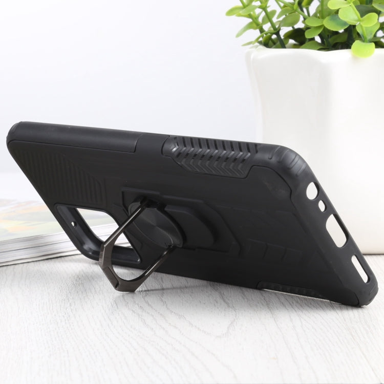 10 PCS Shield Armor PC+TPU Protective Case with 360 Degree Rotation Ring Holder For OPPO Realme 8 / 8 Pro