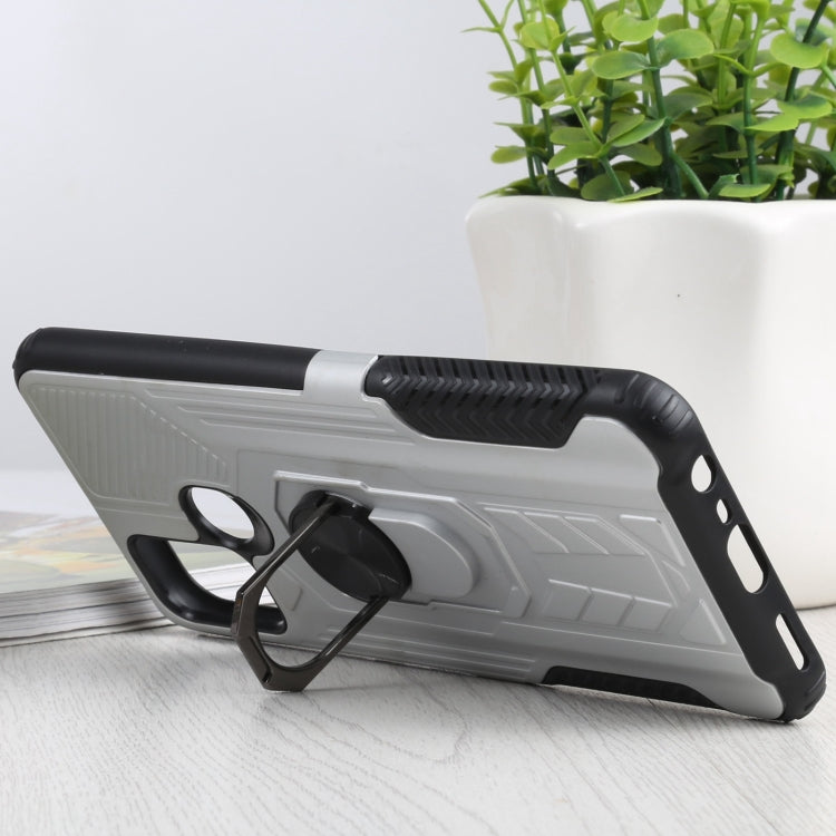 10 PCS Shield Armor PC+TPU Protective Case with 360 Degree Rotation Ring Holder For OPPO Realme C17