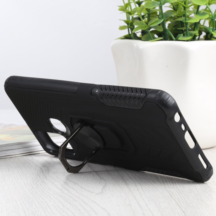 10 PCS Shield Armor PC+TPU Protective Case with 360 Degree Rotation Ring Holder For OPPO Realme C17