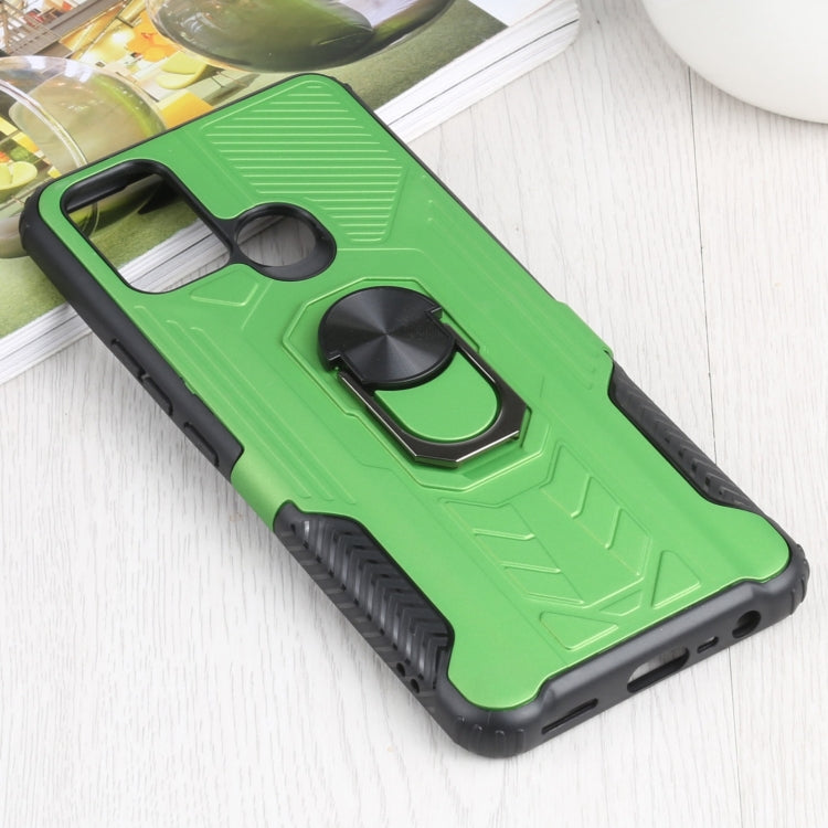 10 PCS Shield Armor PC+TPU Protective Case with 360 Degree Rotation Ring Holder For OPPO Realme C17