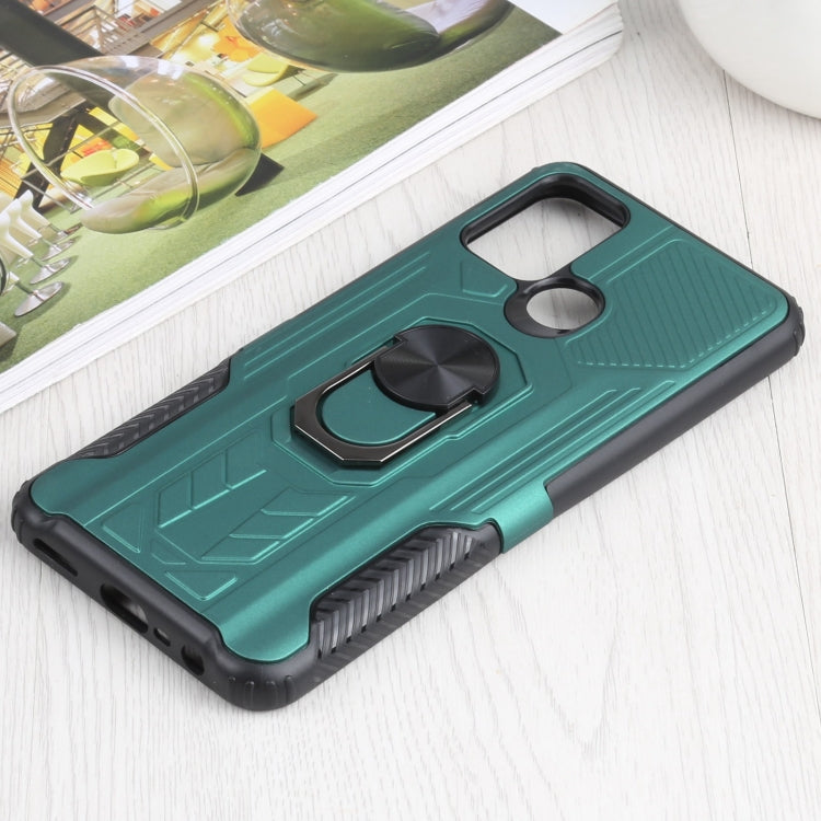 10 PCS Shield Armor PC+TPU Protective Case with 360 Degree Rotation Ring Holder For OPPO Realme C17