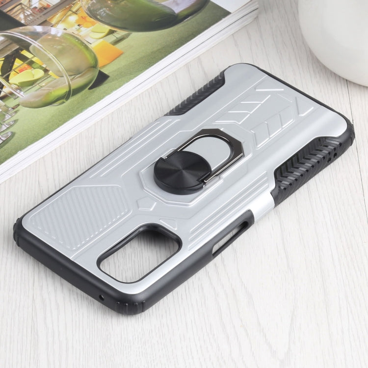 10 PCS Shield Armor PC+TPU Protective Case with 360 Degree Rotation Ring Holder For OPPO Realme Q2 / Realme V5