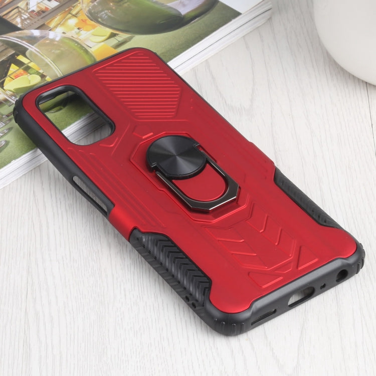 10 PCS Shield Armor PC+TPU Protective Case with 360 Degree Rotation Ring Holder For OPPO Realme Q2 / Realme V5