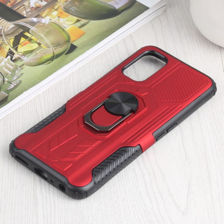 10 PCS Shield Armor PC+TPU Protective Case with 360 Degree Rotation Ring Holder For OPPO Realme Q2 / Realme V5