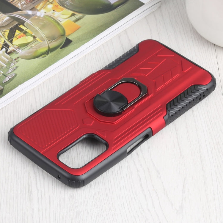 10 PCS Shield Armor PC+TPU Protective Case with 360 Degree Rotation Ring Holder For OPPO Realme Q2 / Realme V5