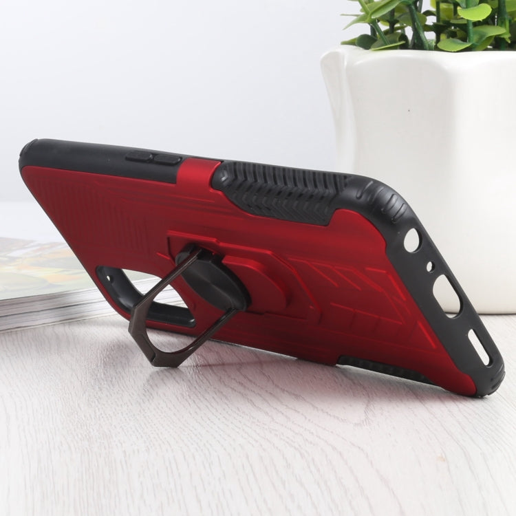 10 PCS Shield Armor PC+TPU Protective Case with 360 Degree Rotation Ring Holder For OPPO Realme Q2 / Realme V5