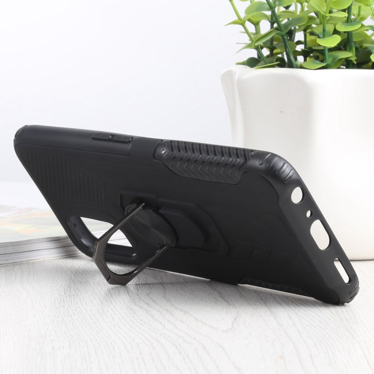 10 PCS Shield Armor PC+TPU Protective Case with 360 Degree Rotation Ring Holder For OPPO Realme Q2 / Realme V5