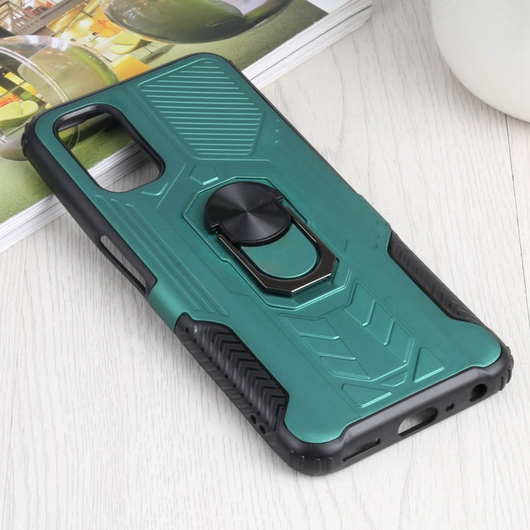 10 PCS Shield Armor PC+TPU Protective Case with 360 Degree Rotation Ring Holder For OPPO Realme Q2 / Realme V5