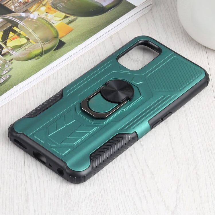 10 PCS Shield Armor PC+TPU Protective Case with 360 Degree Rotation Ring Holder For OPPO Realme Q2 / Realme V5