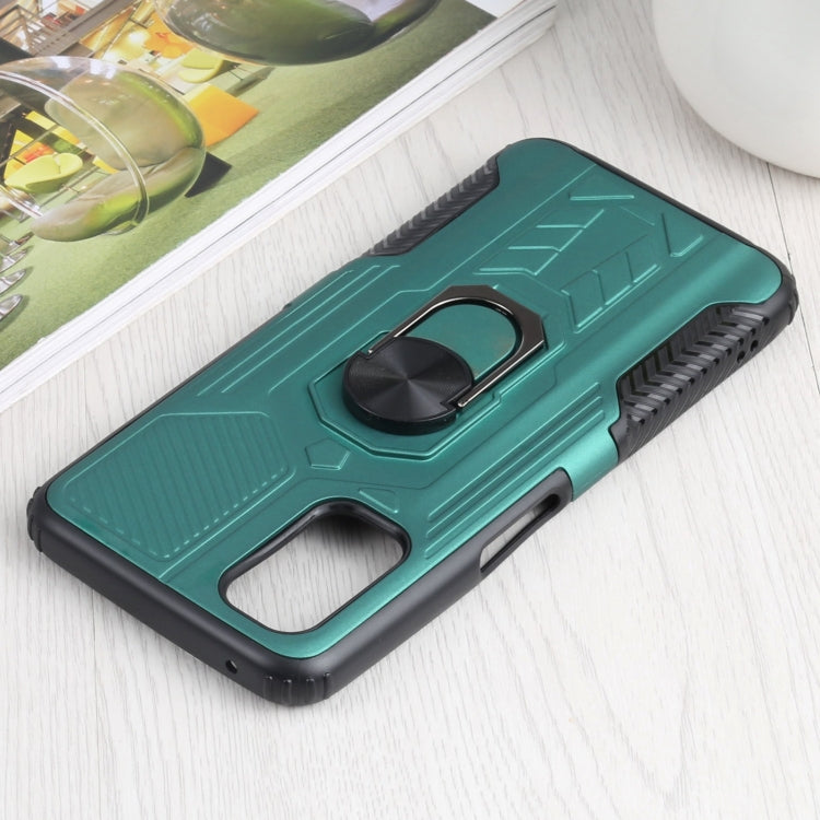 10 PCS Shield Armor PC+TPU Protective Case with 360 Degree Rotation Ring Holder For OPPO Realme Q2 / Realme V5