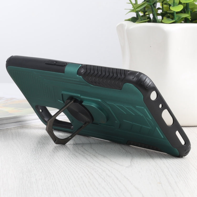 10 PCS Shield Armor PC+TPU Protective Case with 360 Degree Rotation Ring Holder For OPPO Realme Q2 / Realme V5