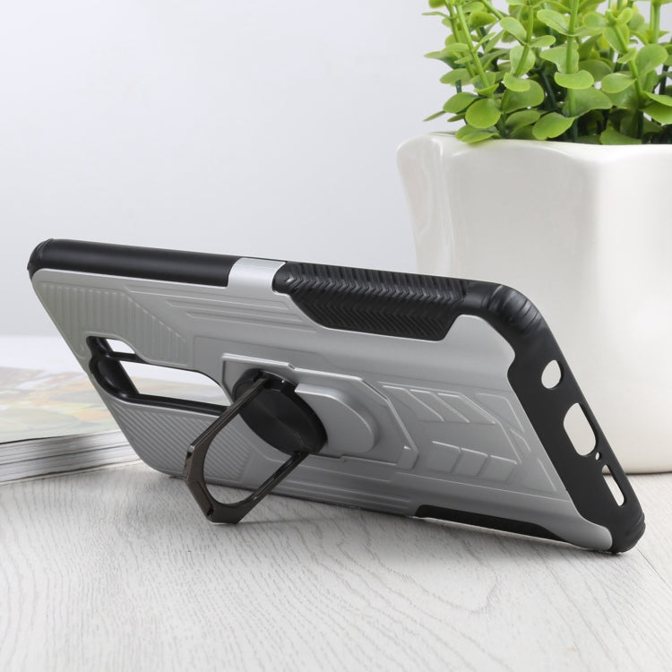 10 PCS Shield Armor PC+TPU Protective Case with 360 Degree Rotation Ring Holder For Xiaomi Redmi Note 8 Pro