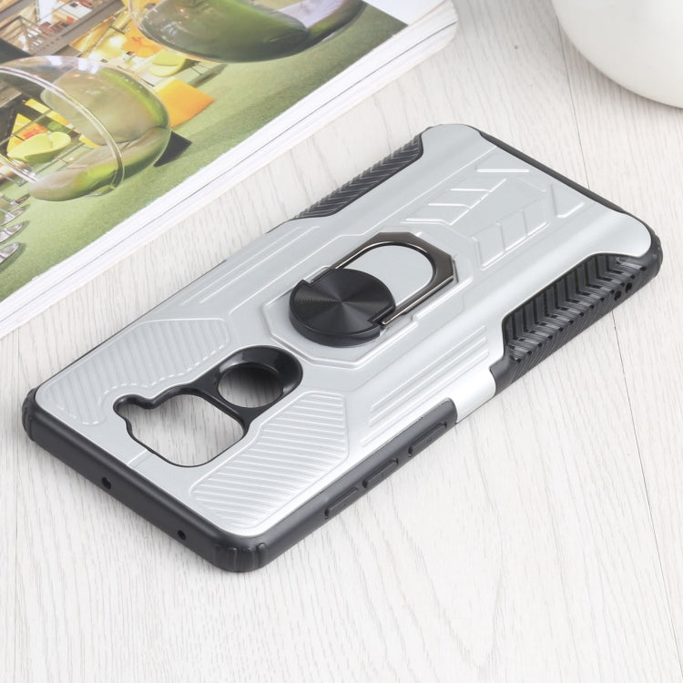10 PCS Shield Armor PC+TPU Protective Case with 360 Degree Rotation Ring Holder For Xiaomi Redmi Note 9