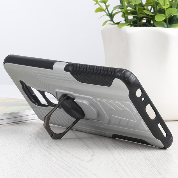 10 PCS Shield Armor PC+TPU Protective Case with 360 Degree Rotation Ring Holder For Xiaomi Redmi Note 9