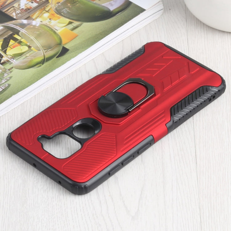 10 PCS Shield Armor PC+TPU Protective Case with 360 Degree Rotation Ring Holder For Xiaomi Redmi Note 9