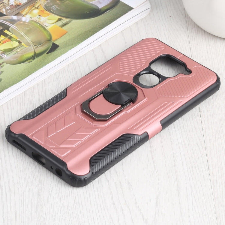 10 PCS Shield Armor PC+TPU Protective Case with 360 Degree Rotation Ring Holder For Xiaomi Redmi Note 9