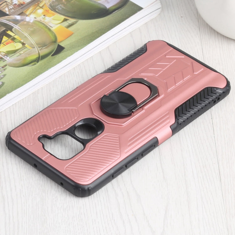 10 PCS Shield Armor PC+TPU Protective Case with 360 Degree Rotation Ring Holder For Xiaomi Redmi Note 9