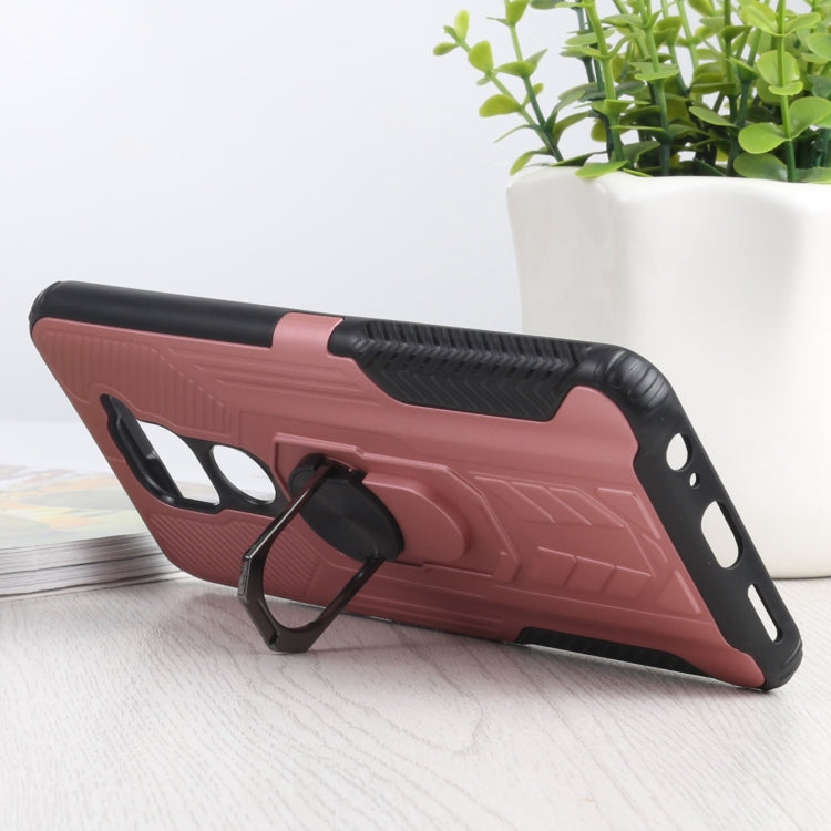 10 PCS Shield Armor PC+TPU Protective Case with 360 Degree Rotation Ring Holder For Xiaomi Redmi Note 9