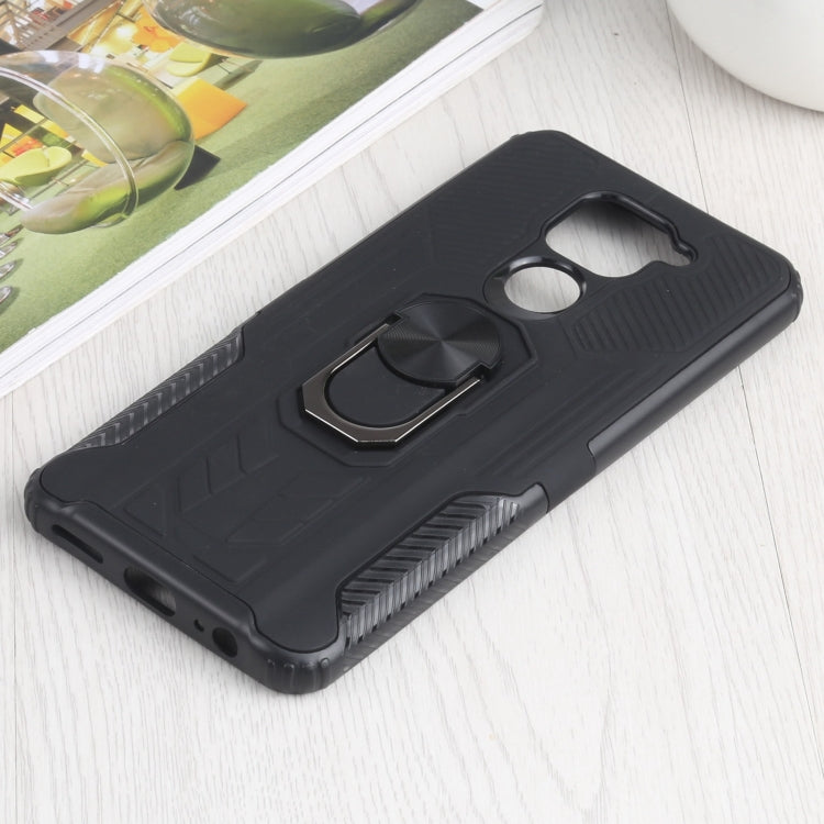 10 PCS Shield Armor PC+TPU Protective Case with 360 Degree Rotation Ring Holder For Xiaomi Redmi Note 9