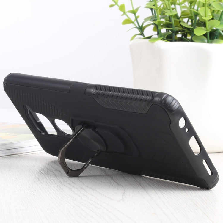 10 PCS Shield Armor PC+TPU Protective Case with 360 Degree Rotation Ring Holder For Xiaomi Redmi Note 9