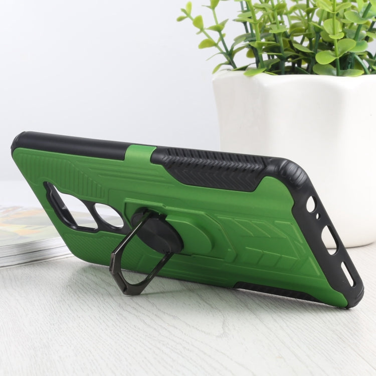 10 PCS Shield Armor PC+TPU Protective Case with 360 Degree Rotation Ring Holder For Xiaomi Redmi Note 9